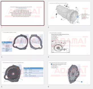 Ford Cosworth YB swap kit adapter plate flywhell for BMW ZF 8HP45, 8HP50, 8HP51, 8HP70, 8HP75