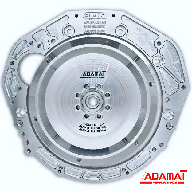 Toyota 1JZ 2JZ GE GTE FSE adapter plate flywheel flexplate BMW ZF 8HP90 N74 V12 / 8HP70 N73 V12 adamat