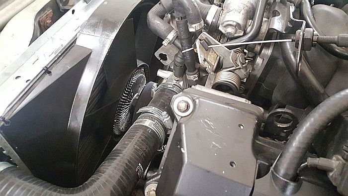 E30 swap V8 M60, M62, S62, N62 chłodnica wody i wentylator wisko, wather cooler and fan